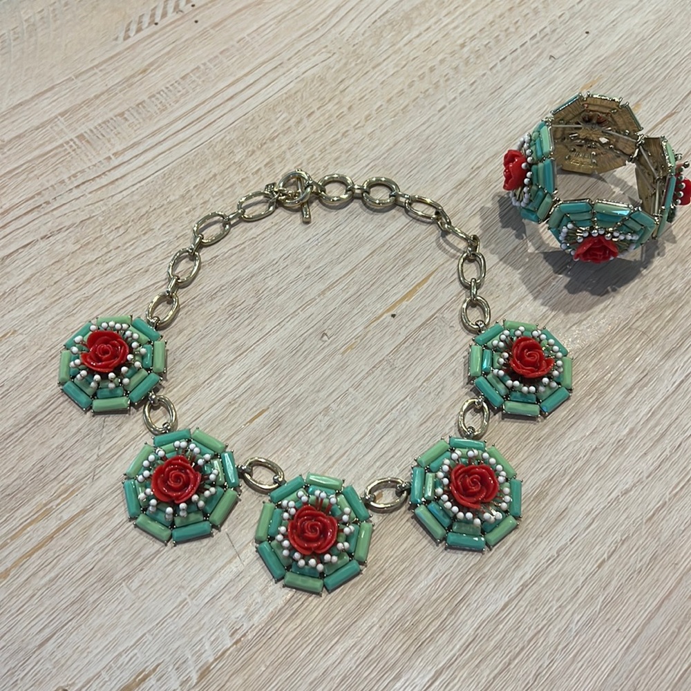 Matching necklace and bracelet